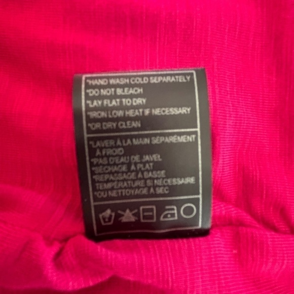 NWOT Cupcakes and Cashmere Vince fuchsia dress front knot lined skirt size M - Picture 11 of 12